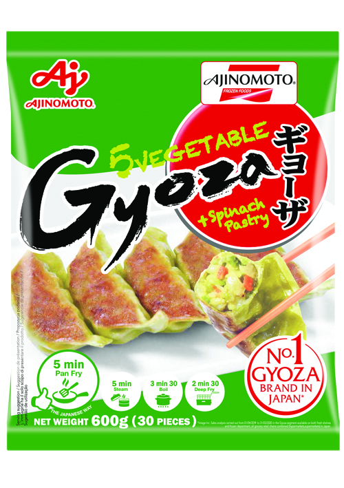 5 Vegetable Gyoza with Spinach Pastry E006