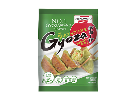 5 Vegetable Gyoza with Spinach Pastry E006